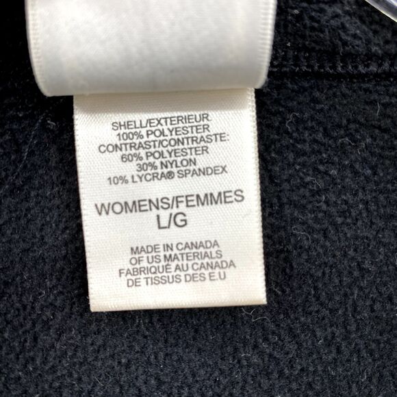 North Face Sweater Women Large Black Fleece Pullover 1/4 Zip Base Layer Gorpcore - Picture 6 of 11
